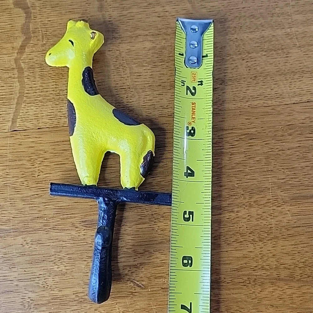 Cast Iron Giraffe Wall Hook Key Coat Towel Purse Hanger